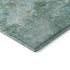5' X 8' Emerald Pale Aqua And Ivory Abstract Washable Area Rug With UV Protection