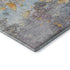 9' X 12' Granite Gray Teal And Blush Abstract Washable Area Rug With UV Protection