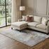 9' X 12' Granite Gray Teal And Blush Abstract Washable Area Rug With UV Protection