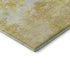 8' Gold Beige And Ivory Abstract Washable Area Rug With UV Protection