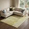 8' Gold Beige And Ivory Abstract Washable Area Rug With UV Protection