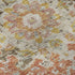 5' X 8' Brown Copper And Gold Floral Washable Area Rug With UV Protection
