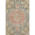 5' X 8' Brown Copper And Gold Floral Washable Area Rug With UV Protection