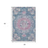 5' X 8' Blue Blush And Ivory Floral Washable Area Rug With UV Protection
