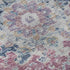 5' X 8' Blue Blush And Ivory Floral Washable Area Rug With UV Protection