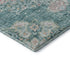 8' X 8' Teal Blush And Ivory Floral Washable Round Rug With UV Protection