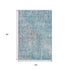 5' X 8' Blue And Gold Abstract Washable Area Rug With UV Protection