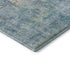5' X 8' Blue And Gold Abstract Washable Area Rug With UV Protection