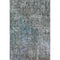 5' X 8' Fern Green Blue And Beige Abstract Washable Area Rug With UV Protection