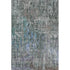 5' X 8' Fern Green Blue And Beige Abstract Washable Area Rug With UV Protection
