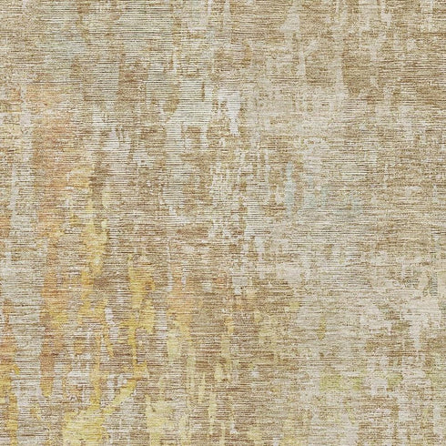 5' X 8' Fern Green Blue And Beige Abstract Washable Area Rug With UV Protection