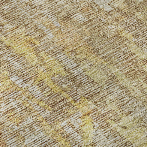 9' X 12' Fern Green Blue And Beige Abstract Washable Area Rug With UV Protection