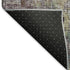5' X 8' Pewter Gold And Eggplant Abstract Washable Area Rug With UV Protection