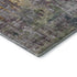 5' X 8' Pewter Gold And Eggplant Abstract Washable Area Rug With UV Protection