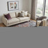 5' X 8' Pewter Gold And Eggplant Abstract Washable Area Rug With UV Protection