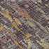 9' X 12' Pewter Gold And Eggplant Abstract Washable Area Rug With UV Protection