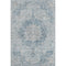 5' X 8' Blue And Ivory Floral Washable Area Rug With UV Protection