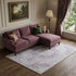 9' X 12' Purple And Silver Oriental Washable Area Rug With UV Protection