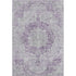 9' X 12' Purple And Silver Oriental Washable Area Rug With UV Protection