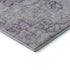 9' X 12' Purple And Silver Oriental Washable Area Rug With UV Protection