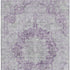 9' X 12' Purple And Silver Oriental Washable Area Rug With UV Protection