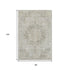 8' Beige And Taupe Oriental Washable Area Rug With UV Protection