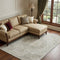 8' Beige And Taupe Oriental Washable Area Rug With UV Protection