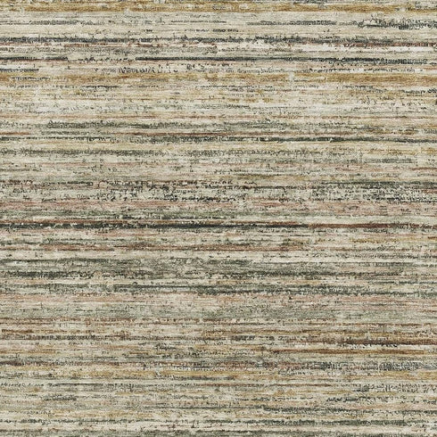 5' X 8' Beige Gold And Brown Striped Washable Area Rug With UV Protection