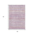 5' X 8' Mauve Lavender And Ivory Striped Washable Area Rug With UV Protection