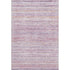 5' X 8' Mauve Lavender And Ivory Striped Washable Area Rug With UV Protection