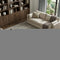 8' Pewter Silver And Gray Striped Washable Area Rug With UV Protection