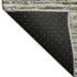 8' Pewter Silver And Gray Striped Washable Area Rug With UV Protection