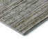 8' Pewter Silver And Gray Striped Washable Area Rug With UV Protection