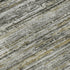 8' Pewter Silver And Gray Striped Washable Area Rug With UV Protection