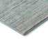 8' Teal Ivory And Gold Striped Washable Area Rug With UV Protection