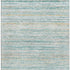 8' Teal Ivory And Gold Striped Washable Area Rug With UV Protection