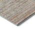 8' Terra Cotta Gold And Peach Striped Washable Area Rug With UV Protection
