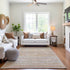 8' Terra Cotta Gold And Peach Striped Washable Area Rug With UV Protection