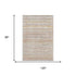 8' Terra Cotta Gold And Peach Striped Washable Area Rug With UV Protection