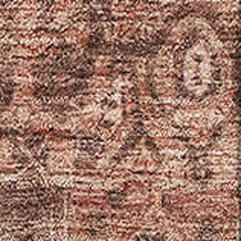 5' X 8' Burgundy Ivory And Gold Oriental Washable Area Rug With UV Protection