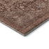 8' X 8' Burgundy Ivory And Gold Oriental Washable Round Rug With UV Protection