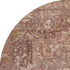 8' X 8' Burgundy Ivory And Gold Oriental Washable Round Rug With UV Protection