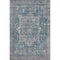5' X 8' Blue Gray And Silver Oriental Washable Area Rug With UV Protection