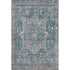 9' X 12' Blue Gray And Silver Oriental Washable Area Rug With UV Protection