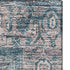 9' X 12' Blue Gray And Silver Oriental Washable Area Rug With UV Protection
