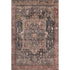 5' X 8' Charcoal Gold And Rust Oriental Washable Area Rug With UV Protection