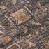 5' X 8' Charcoal Gold And Rust Oriental Washable Area Rug With UV Protection