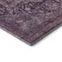8' X 8' Eggplant Gold And Gray Oriental Washable Round Rug With UV Protection