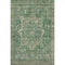 5' X 8' Emerald Ivory And Taupe Oriental Washable Area Rug With UV Protection