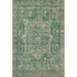 5' X 8' Emerald Ivory And Taupe Oriental Washable Area Rug With UV Protection